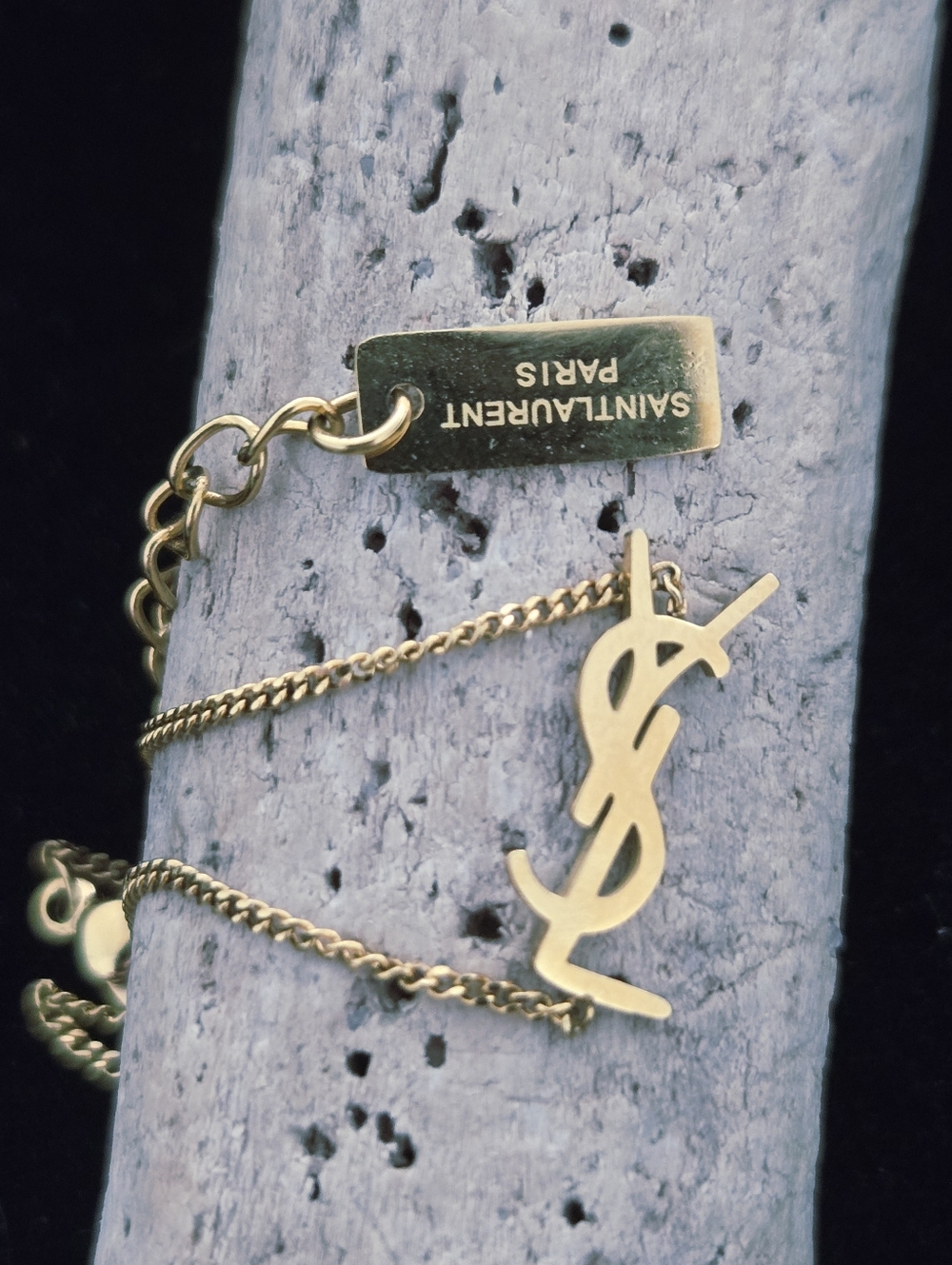 Saint Laurent Gold YSL Logo Bracelet - Picture 4 of 4